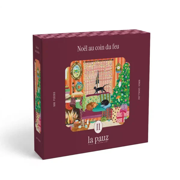 puzzle Noël au coin du feu de la pauz de 500 pièces
