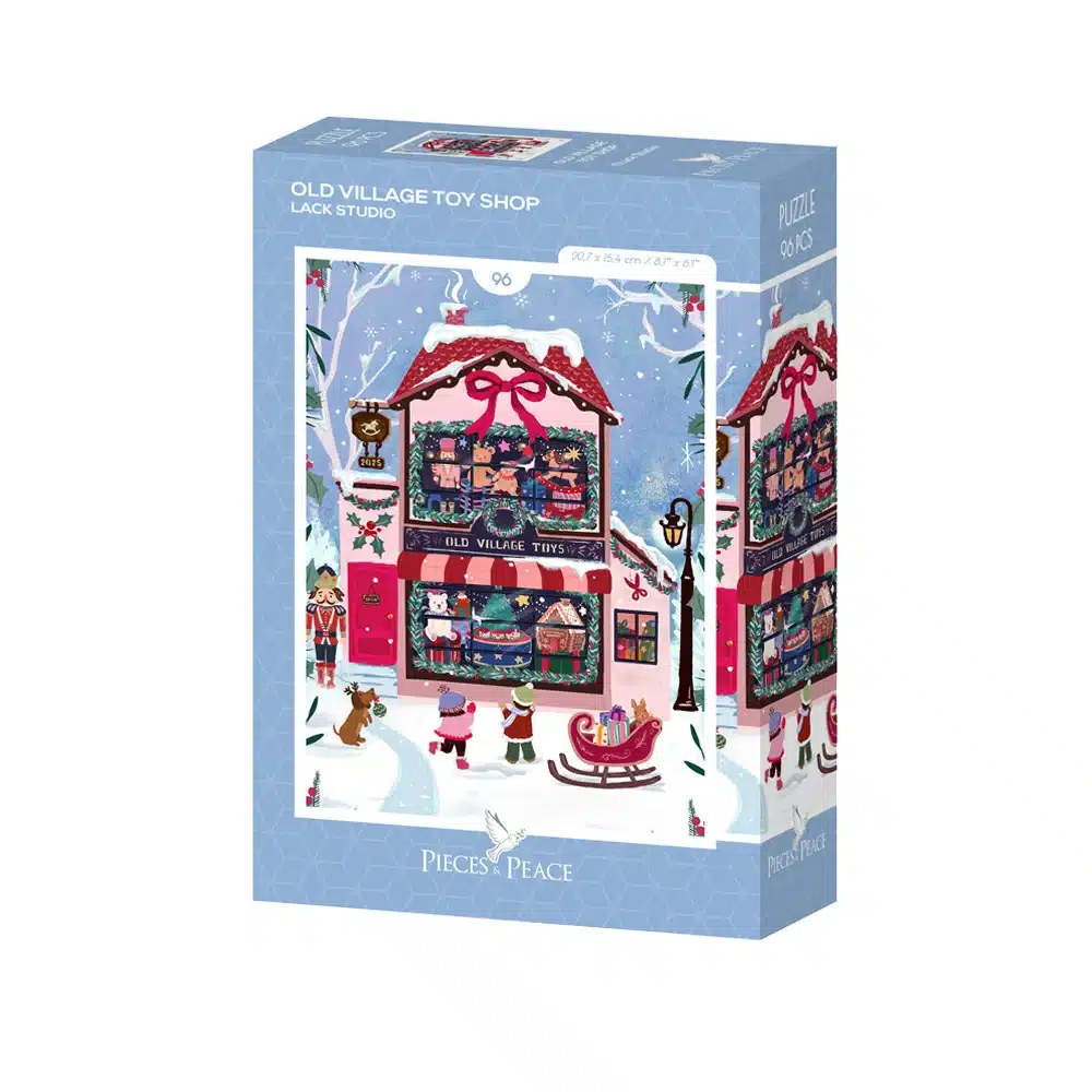 puzzle pieces and peace old village toy shop 96 pieces