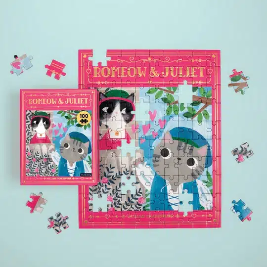Puzzle Romeow & Juliet Bookish Cats - Galison - 100 pièces – Image 2