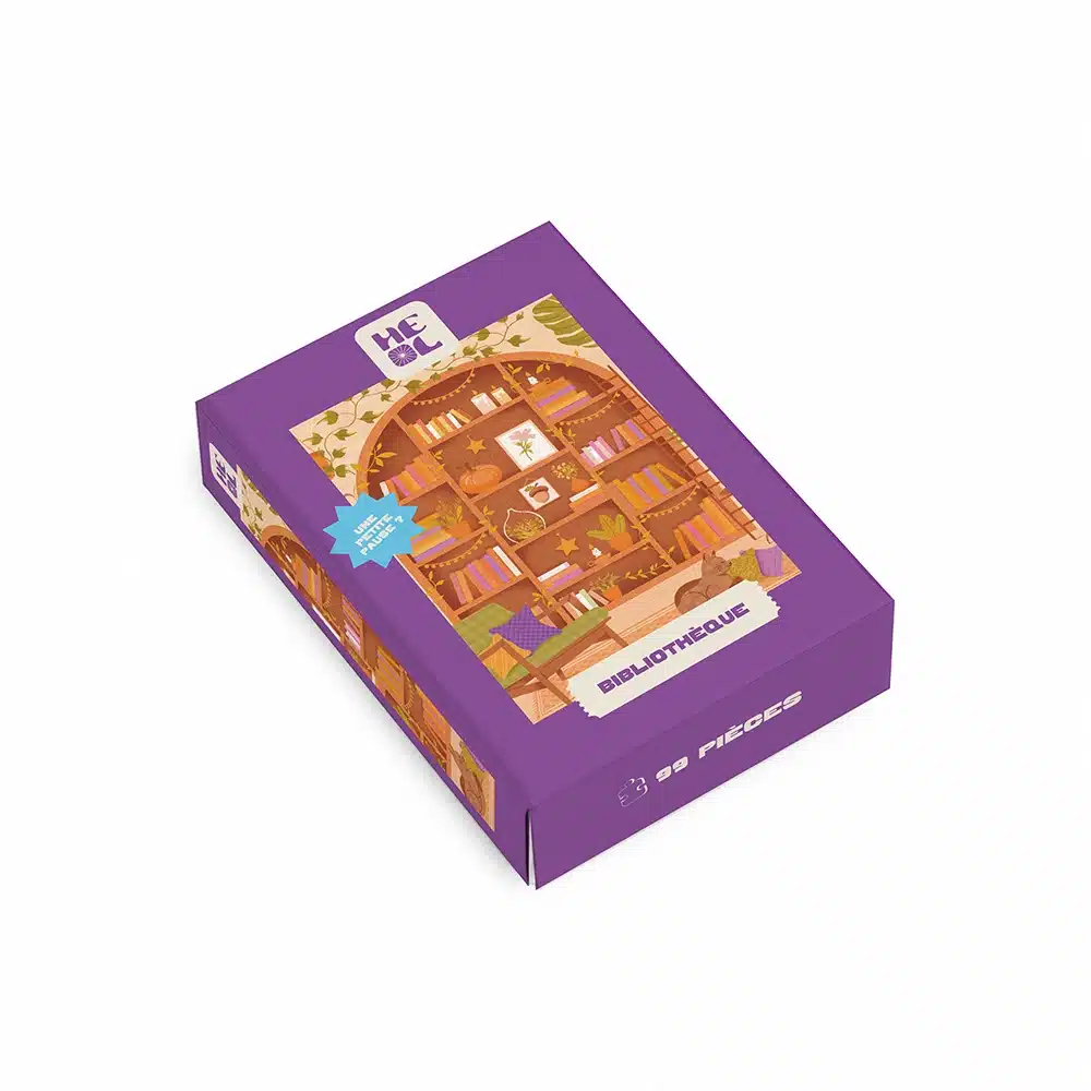 Mini puzzle Bibliothèque - Les éditions Heol - 99 pièces