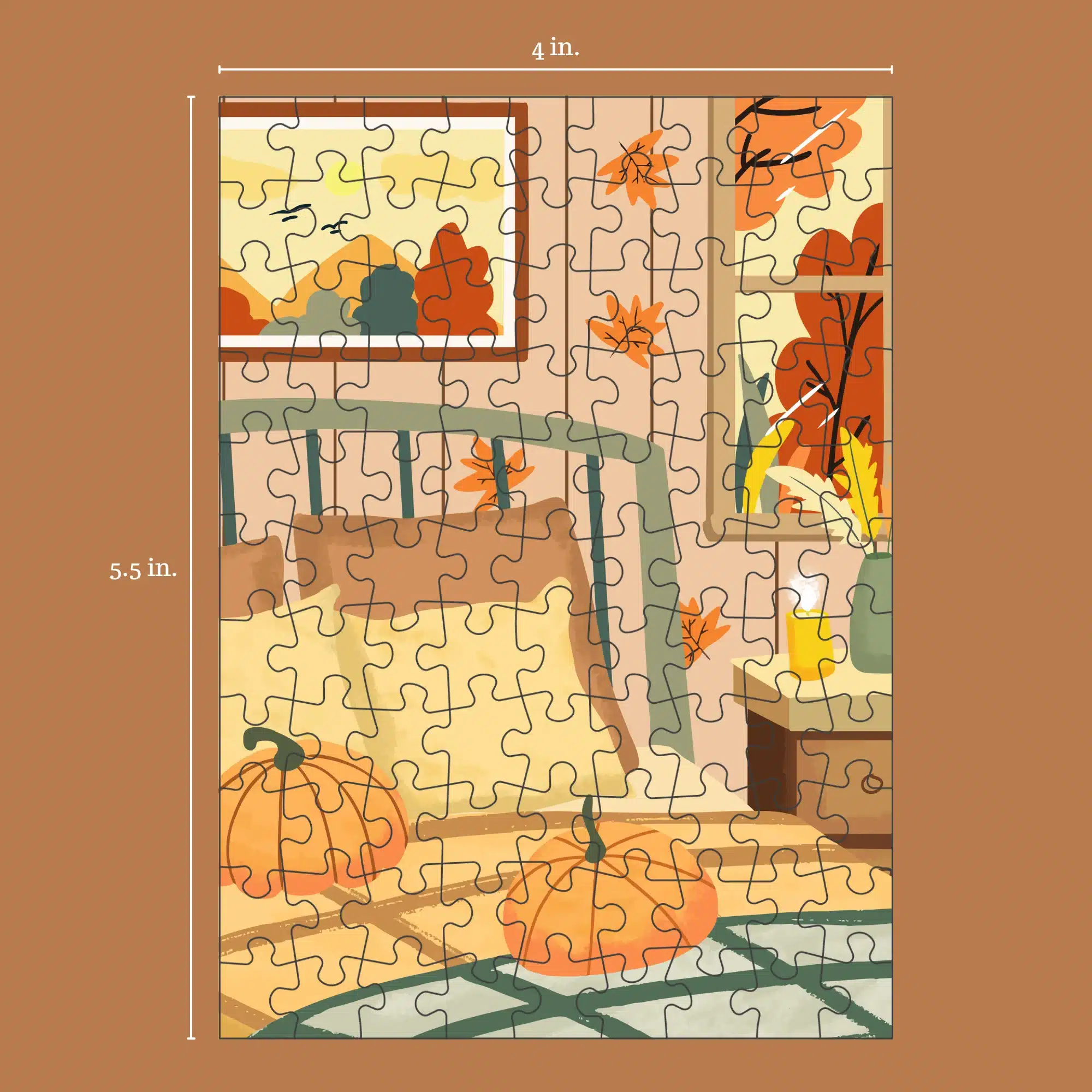 Mini puzzle Cozy Fall - Puzzledly - 99 pièces – Image 2