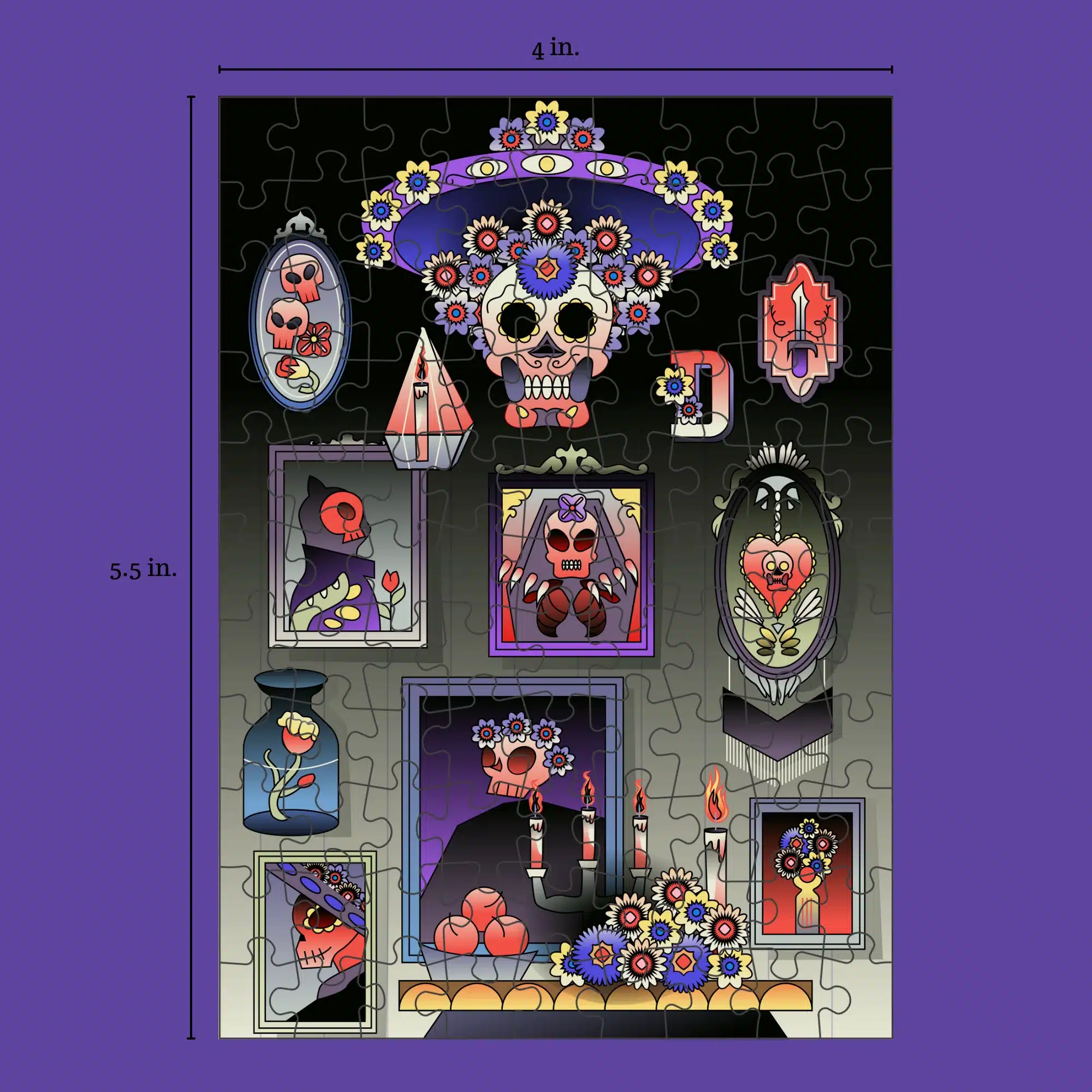 Mini puzzle Dia De Muertos - Puzzledly - 99 pièces – Image 2