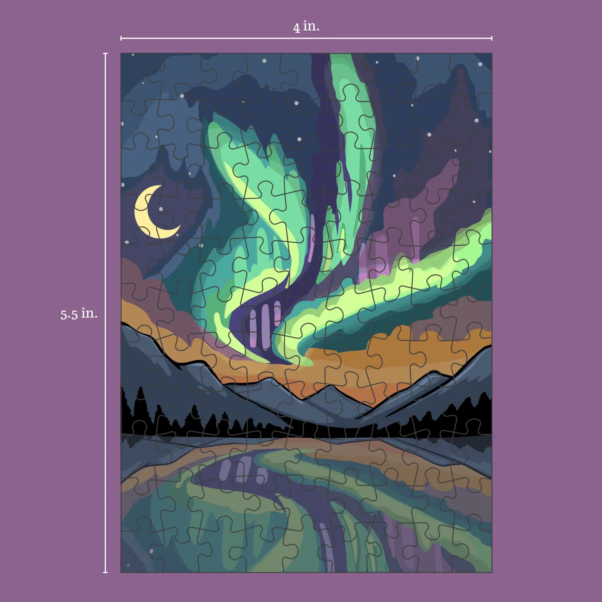 Mini puzzle Northern Lights - Puzzledly - 99 pièces – Image 2